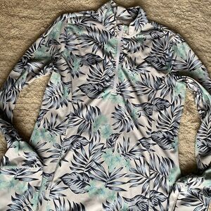 Tommy Bahama blue and white floral Golf Shirt